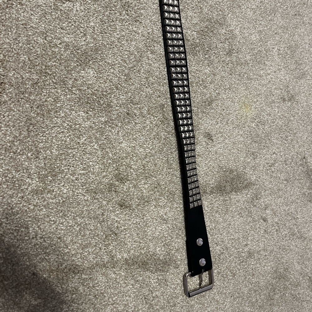 black and silver studded belt
